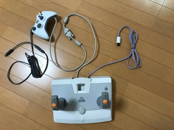 自作 XBOX360用ツインスティック　DCツインスティック改造品　バーチャロン用