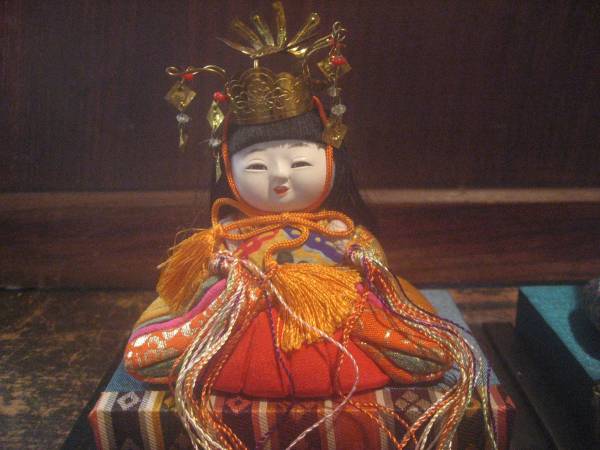 昭和中期の木目込み十五人飾り　雛人形・状態良好です　木台