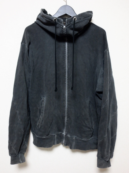 レア名作アンダーカバーDrape期ユーズド加工ジップパーカーＬ