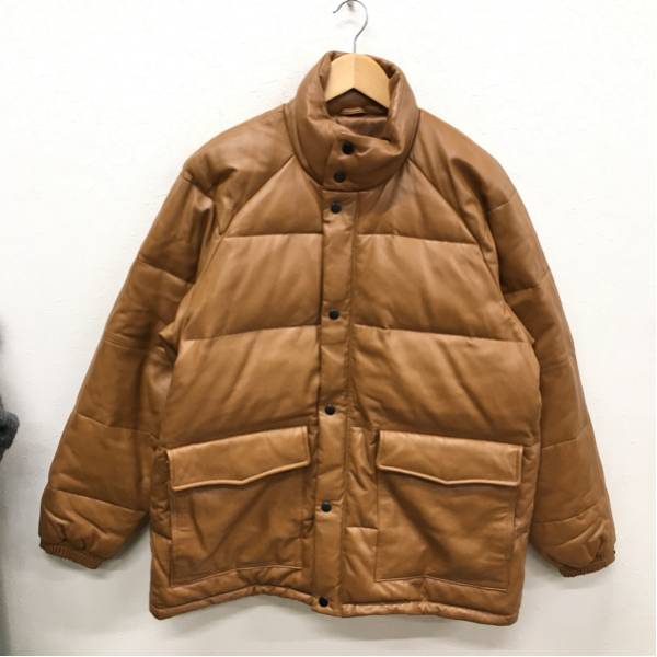 最高級◎ RIGEL リゲル 羊革 ラムレザーダウンジャケット L キャメル