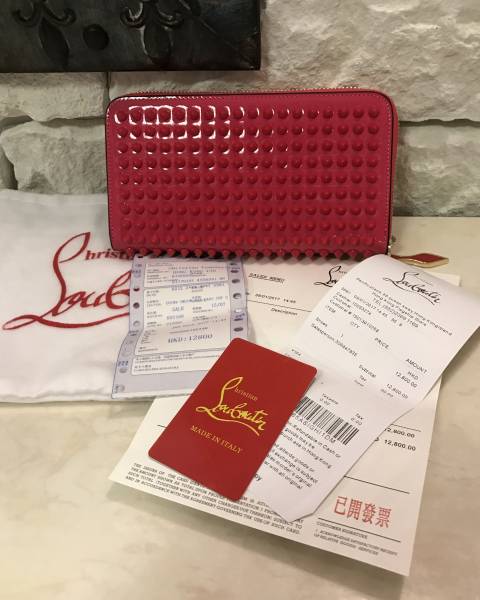 新品christian louboutin クリスチャンルブタン 長財布 スタッズ ,数