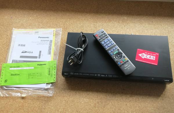 Panasonic DMR-BWT500 ブルーレイ 500GB HDD 3D 2番組同時録画 BDレコーダー リモコンセット 動作品 中古 即決