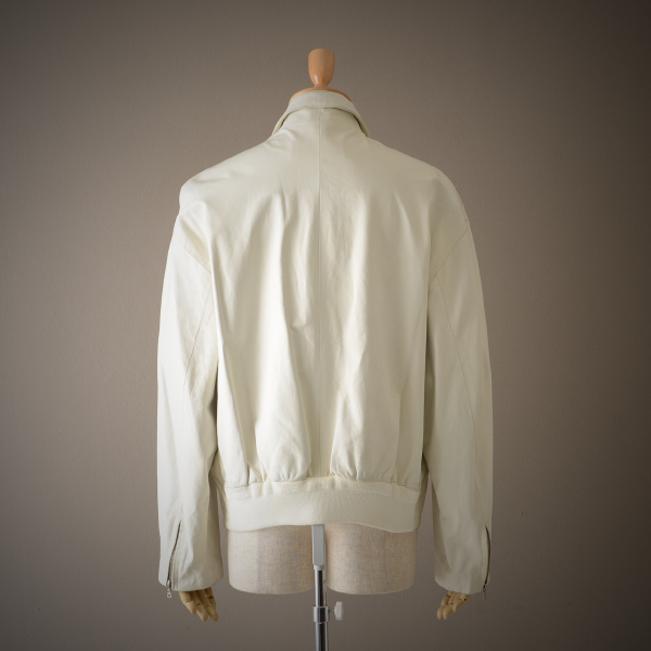 希少仏製未使用SERAPHIN/52/本革仔羊革レザージャケット/オフホワイト