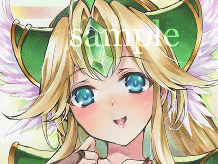同人 手描きイラスト ☆ 聖剣伝説 リース ☆ 色紙 聖剣伝説3(手描き