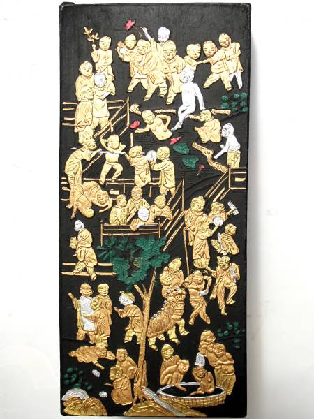 古墨 百子図 程君房 萬暦甲辰年 倣古墨 上海墨廠出品 233g(書)｜売買 