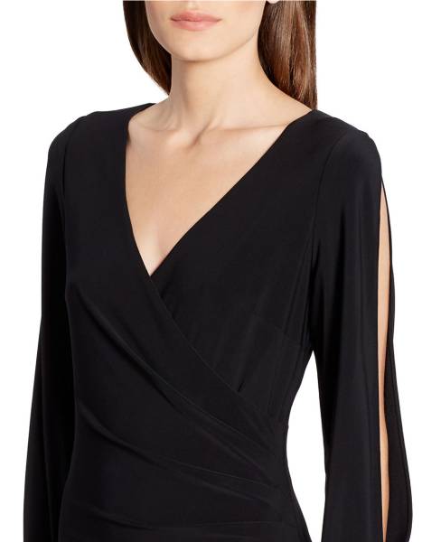 ラルフローレン【タグ付】US:6P オープンショルダー・ストレッチワンピ ブラック