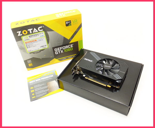 [D0307i] 1円 美品 ZOTAC GeForce GTX 1060 6GB Single Fan ZT-P10600A-10L