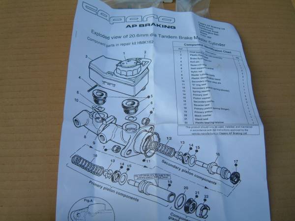 即決！　９７以降モデル用　ブレーキマスター　インナーキット