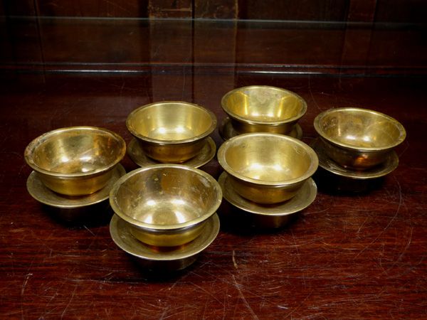 桜】寺院仏具 真鍮製 護摩器具 前具 六器/仏閣 荘厳 真言宗 密教法具