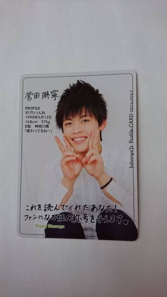 ジャニーズJr. カレンダー 2017-2018 付録 プロフィールカード 1枚