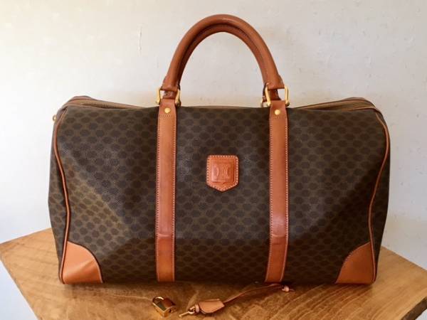 ☆　セリーヌ　マカダム　ボストンバッグ　ブラウン