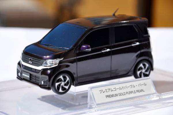 非売品ホンダ N-WGNカスタム カラーサンプル ミニカー パープル美品1/24 ミニカー】 Nワゴン カスタム ゴールドパープル ホンダ特注 1/24