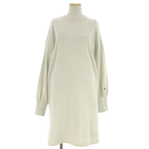 チャンピオン CHAMPION フリークスストア 別注 ワンピース スウェット ボリュームスリーブ ドロップショルダー グレー M レディース