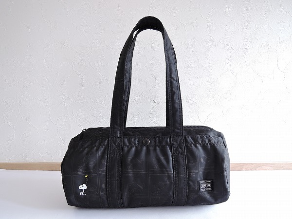 ポーター PORTER×SNOOPY*ボストンバッグ*ドラム吉田かばんブラック黒スヌーピーコラボレディース0317