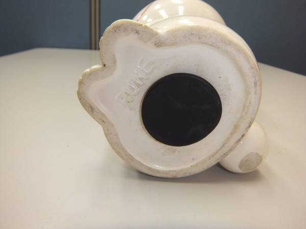 レトロアンティーク うさぎ 陶器 皿 置物 昭和レトロ台座裏にRUNE内藤