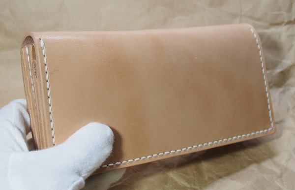 ★長財布#Ｃ／ロングウォレット★牛革 ヌメ革 手縫い レザー ハンドメイド