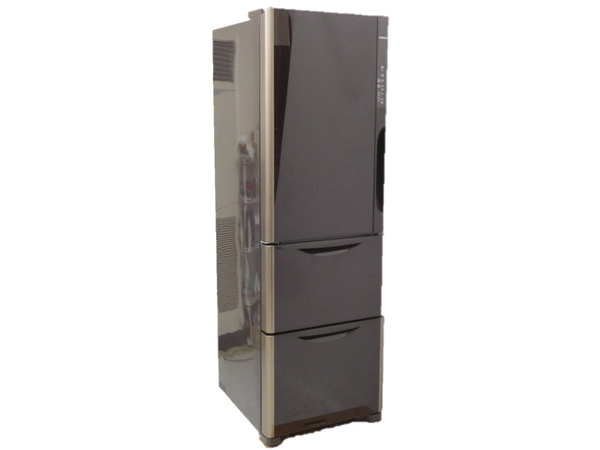 中古 日立 3ドア 冷蔵庫 365L 14年 ブラウン R-S3700EVL 楽直 K2326059