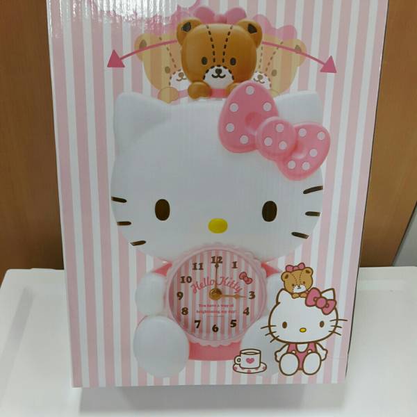 ハローキティ 振り子時計 壁掛け時計 ダイカット 未使用品 【公式通販】