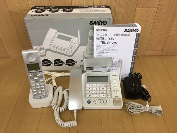 tel－sdj5の通販 SANYO デジタルコードレス留守番電話機 TEL-DJ5