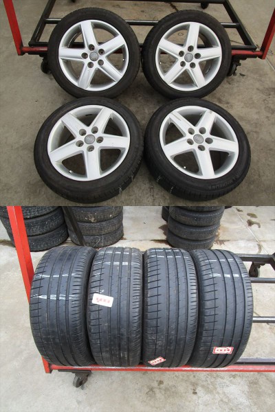 セール　235/45ZR17　ミシュラン　パイロット　SPORT3　アウディA4純正　7.5J×17H2　ET45　112×5穴　