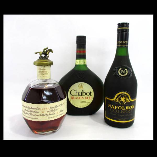 未開栓 【シャボー コルベール ブラントン】 ブランデー2本 バーボンウイスキー 1本 3点セット