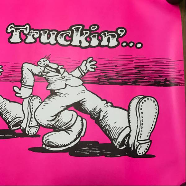 ロバートクラム　Keep on Truckin' ブラックライトポスター ROBERT CRUMB ロバートクラム KEEP ON TRUCKIN' ビンテージ ブラック