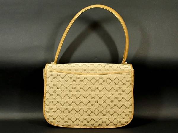 1円～☆ GUCCI(グッチ) GG柄キャンバス◇ハンドバッグ/キャメル系 