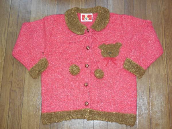 ●ピンクハウス●クマさんボンボン付きニットジャケット　　　　