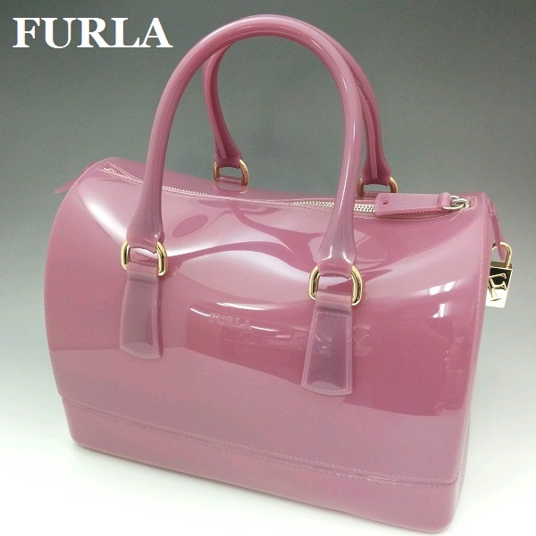 FURLA/フルラ キャンディバッグ ハンドバッグ ボストン 超美品 ピンク