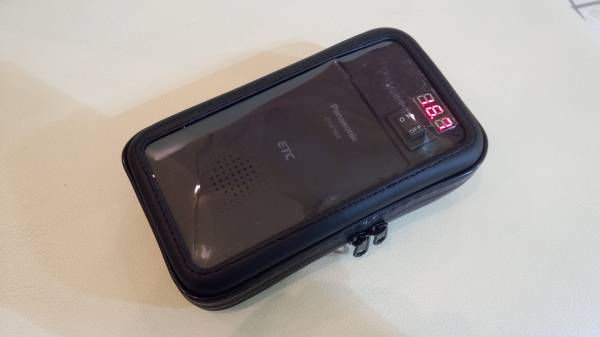 ETC　軽登録　乾電池式　バイクにも　ナビケース収納　474