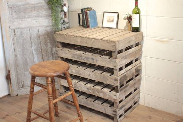 英国アンティーク◇古木ベジタブルボックス5個b/収納木箱/古木整理用/ポテト/キッチン/ガーデニング/イギリスヴィンテージ雑貨/ビンテージ