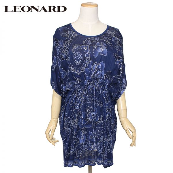 LEONARD FASHION レオナールファッション フレンチスリーブ ワンピ 40