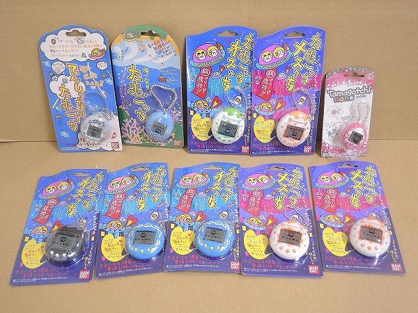 初代たまごっち、てんしっち、オスっちメスっち、ダイノくん