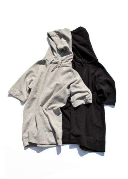 ATTACHMENT 17SS 直営店限定 粗杢ツイルループスーパーソフト ラグランスウェットパーカS/S ブラック 新品