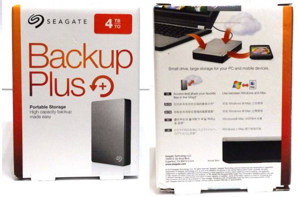 新品　色 シルバー　Seagate Backup Plus 4TB　2.5 ポータブル外付け ＨＤＤ ＵＳＢ３.０　STDR4000　カラー　シルバー