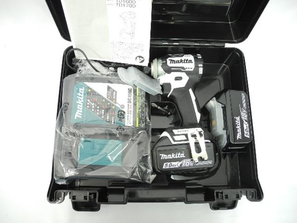 未使用】マキタ 充電式インパクトドライバTD170DRTXW 白 18V 5.0Ah