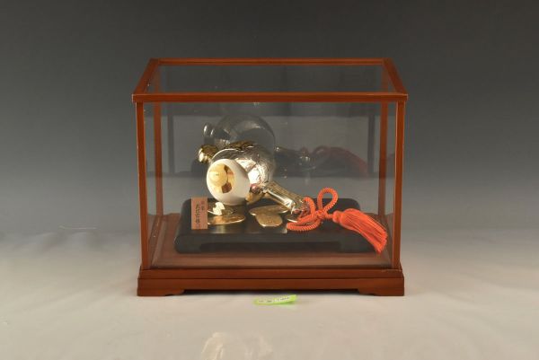 レトロ！ 余四作 打ち出の子槌　槌宝 No.3124 TOOO10370 武比古作 銀製 宝槌 槌（紐含む）240g【かんたん