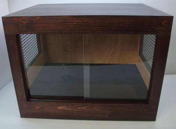 木製フトアゴヒゲ，リクガメ、ハムスター用ケージ 600x450x450