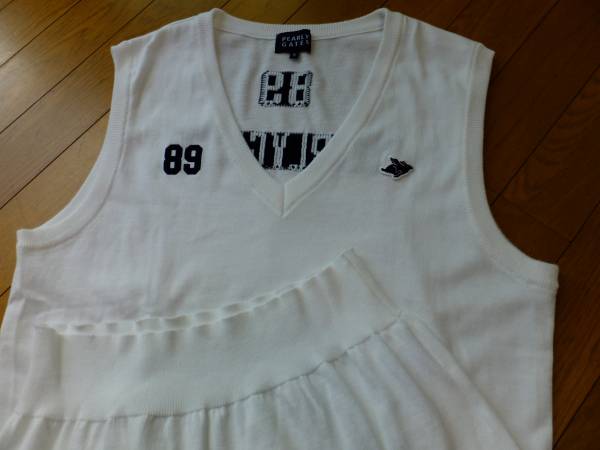 パーリーゲイツPEARLYGATES5コットンニットベスト白【美品】