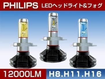 ZX14R ZZR1400◆PHILIPS H11 3色 LEDヘッドライト12000LM 8000k/3000k/6500k車検対応