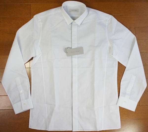 定価19440円(L)新品展示品 CK カルバンクライン長袖ドレスシャツ(白)