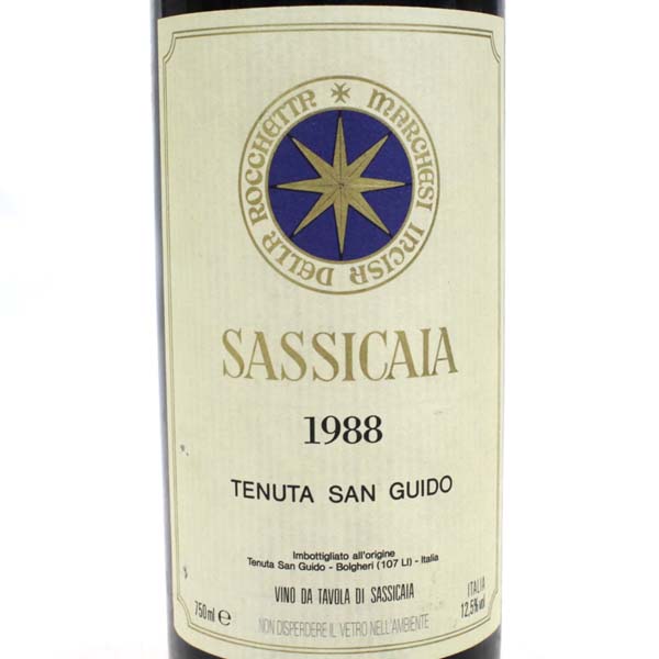 Sassicaia 1988 Tenuta San Guido | ☆SASSICAIA(サッシカイア Sassicaia 1988 Tenuta San Guido | ☆SASSICAIA(サッシカイア