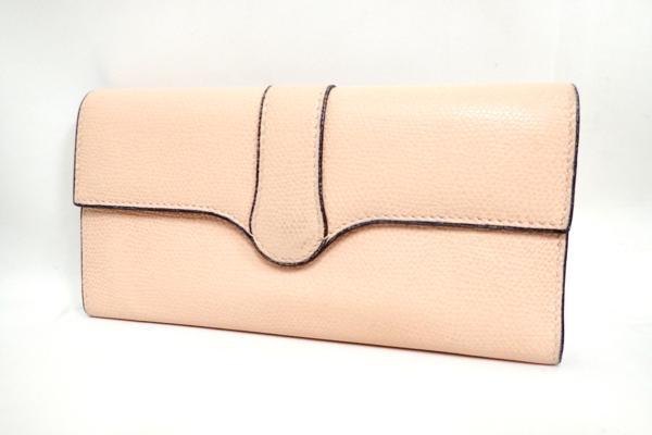 定番，安い VALEXTRA ヴァレクストラ スナップ式レザー長財布 ロングウォレット ピンク系(長財布（小銭入れあり）)｜売買されたオークション情報、yahooの商品情報をアーカイブ公開 - オークファン 長財布（小銭入れあり）