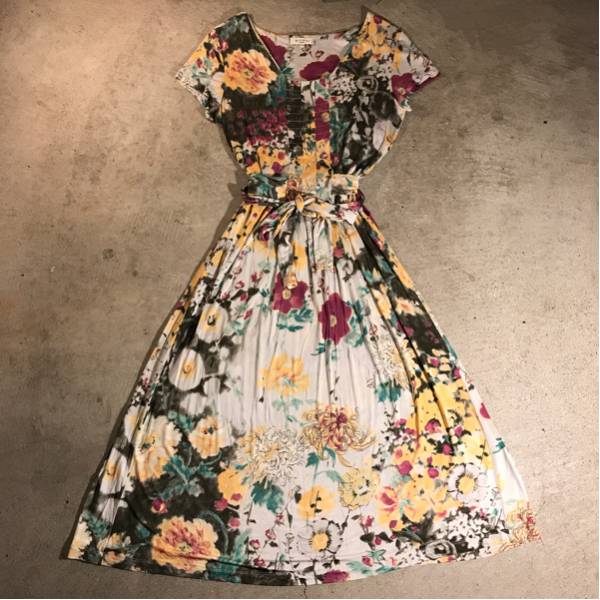 ETRO エトロ ブラウン花柄ワンピース 美品 エトロ ETRO イタリア製