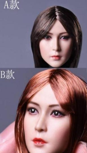 1/6 DSTOYS D-008 A/B ブラウンロングヘア アジアン美人女性 ヘッド