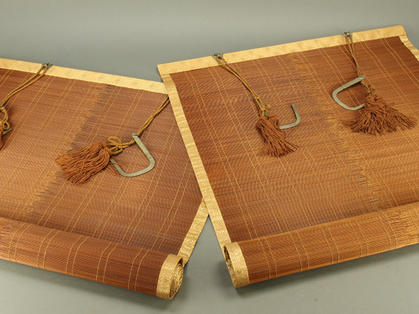 【琴》古民芸 御簾一対 BD575