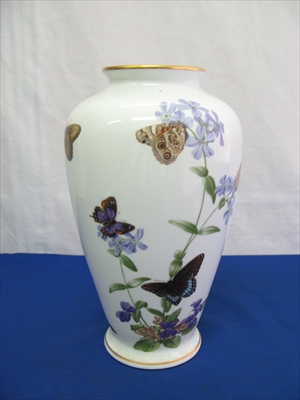 FRANKLIN PORCELAIN フランクリン・ポーセリン 蝶 花瓶 ちょう 野草