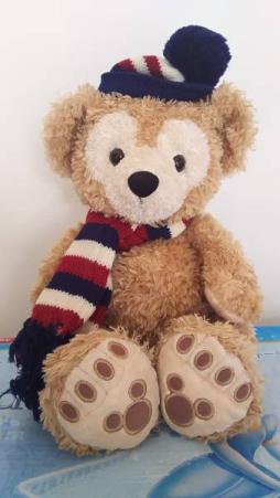 ダッフィー トリコロール 白タグ ビーズ入り チャイナ ぬいぐるみ