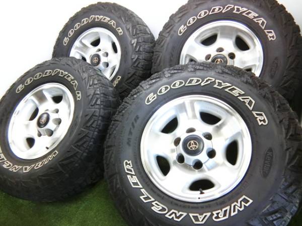 トヨタ純正 ランクル■ 16-8J　139.7 63穴　オフ±0 ■ GY WRANGLER MT/R ■ LT 285/75R16 ■4本set■B3487