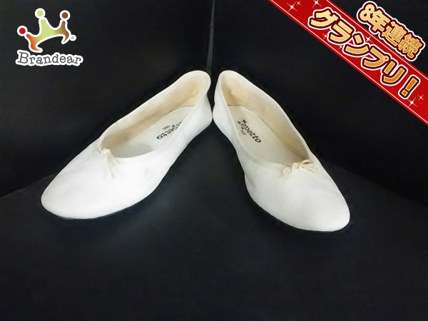 repetto レペット バレエシューズ フラット ホワイト 39 未使用 レペット repetto 靴 フラットシューズ 39 レザー 白 レディース